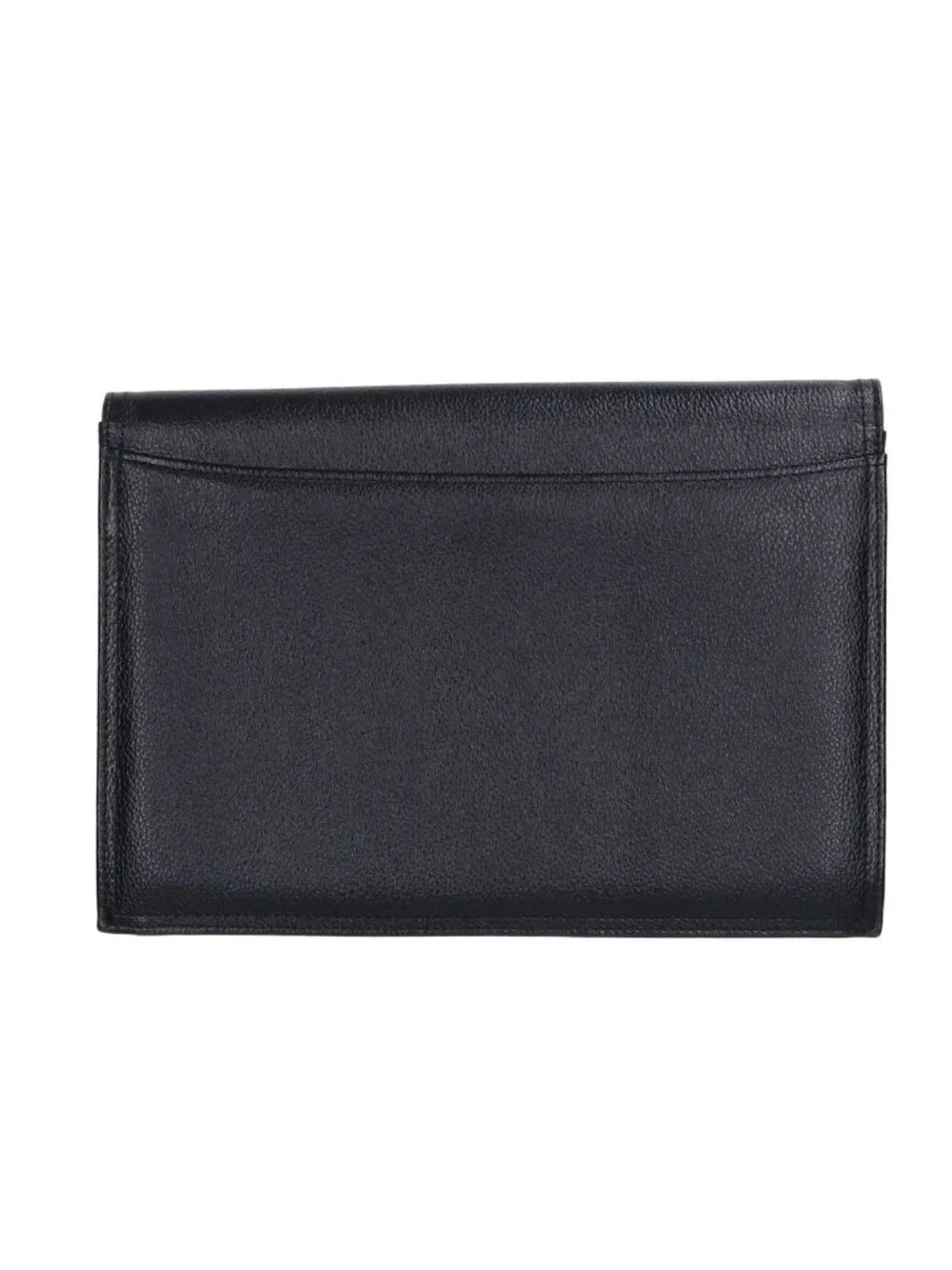 ★SOLD★ Saint Laurent Yves Vintage Logo Plate Leather Clutch - Picture 3 of 9